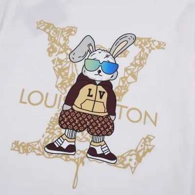 Футболка Louis Vuitton With Hare In Brand Clothes "White" фото № 3