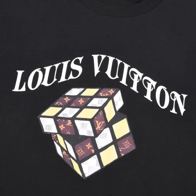 Футболка Louis Vuitton With Rubik Cube Print And Logo "Black" фото № 5