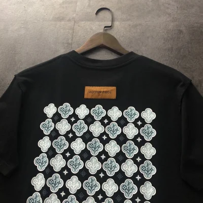 Футболка Louis Vuitton Icons With Flowers "Black" фото № 3