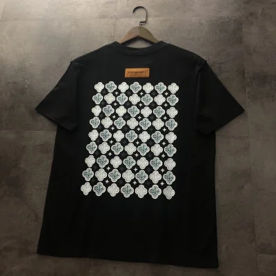 Футболка Louis Vuitton Icons With Flowers "Black" фото № 4