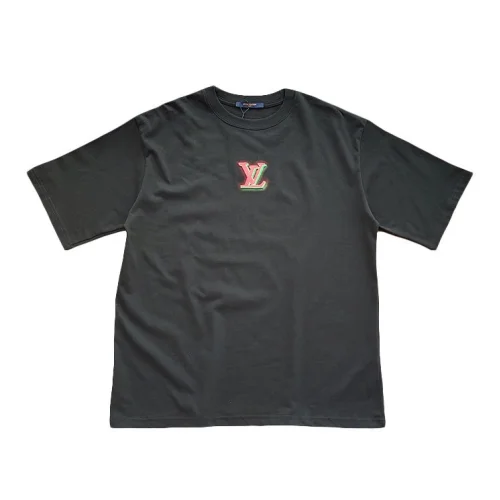 Футболка Louis Vuitton Cotton With Tornado Print "Black"