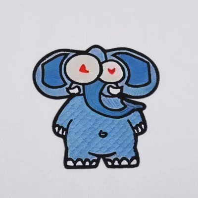 Футболка Louis Vuitton With Blue Elephant Patch "White" фото № 4