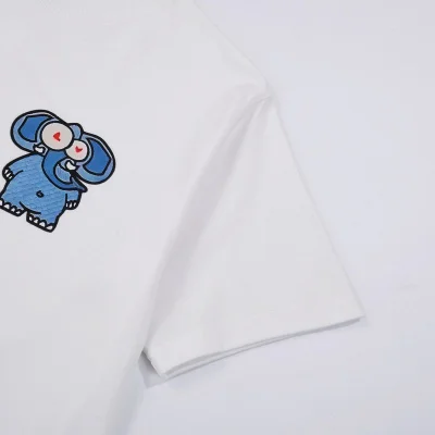 Футболка Louis Vuitton With Blue Elephant Patch "White" фото № 6