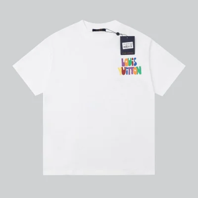 Футболка Louis Vuitton With Bright Print And Logo "White" фото № 3