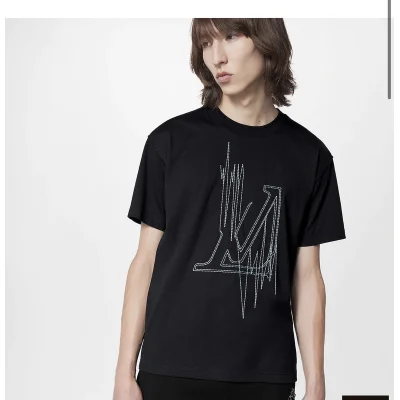 Футболка Louis Vuitton With Embroidery "Black" фото № 9