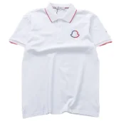 Поло Moncler Edge Decorated By Red Stripe "White"