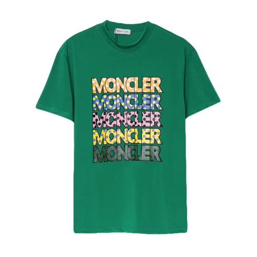 Футболка Moncler Logo Of Different Colors "Green"