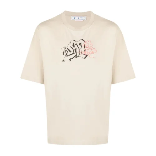 Футболка Off White Human trend "Beige"