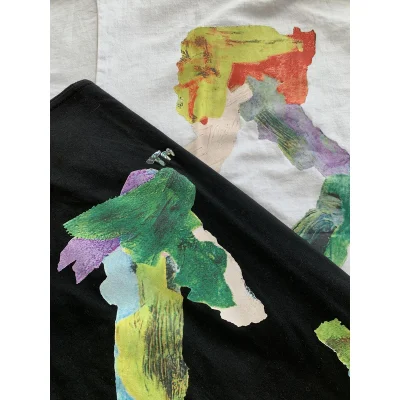 Футболка Off White With Drawings Of Paints "Black" фото № 7