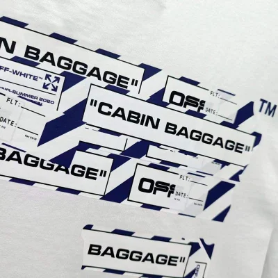 Футболка Off White Cabin Baggage "White" фото № 5
