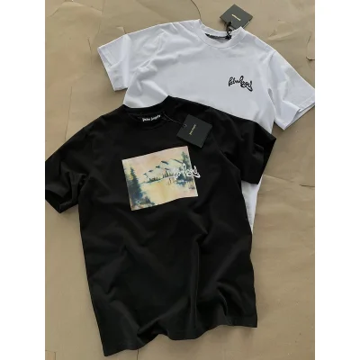 Футболка Palm Angels Beautiful Landscape "Black" фото № 5