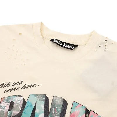 Футболка Palm Angels With Holes "Cream" фото № 2
