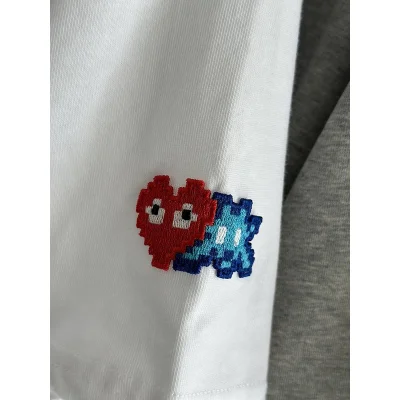 Футболка Play With Heart Embroidered Sleeve "White" фото № 4