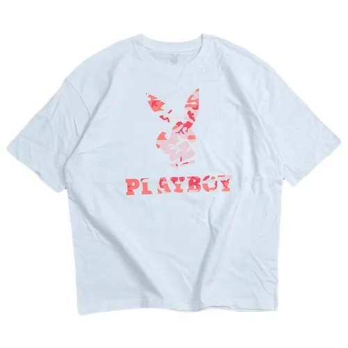 Футболка Playboy Big Front Colorful Logo From Pieces "White"