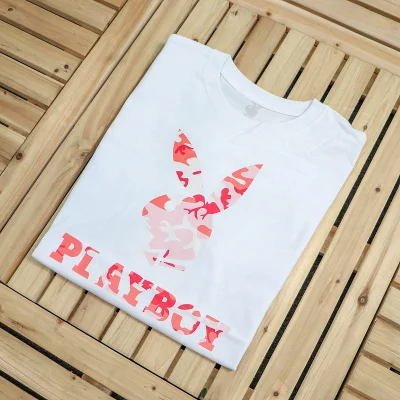 Футболка Playboy Big Front Colorful Logo From Pieces "White" фото № 8