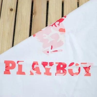 Футболка Playboy Big Front Colorful Logo From Pieces "White" фото № 4