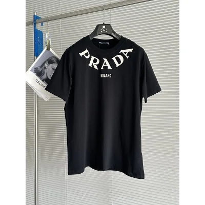 Футболка Prada With Big Logo Brand "Black" фото № 6