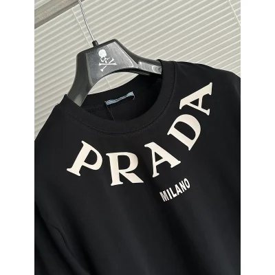 Футболка Prada With Big Logo Brand "Black" фото № 7