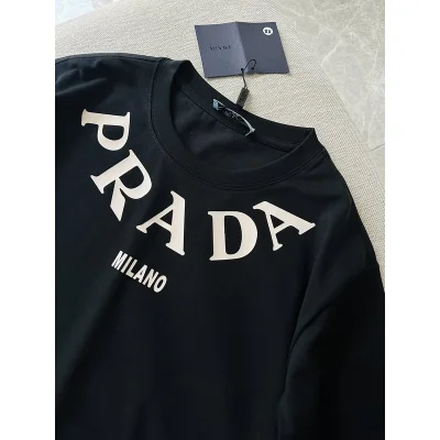Футболка Prada With Big Logo Brand "Black" фото № 8