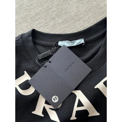 Футболка Prada With Big Logo Brand "Black" фото № 9