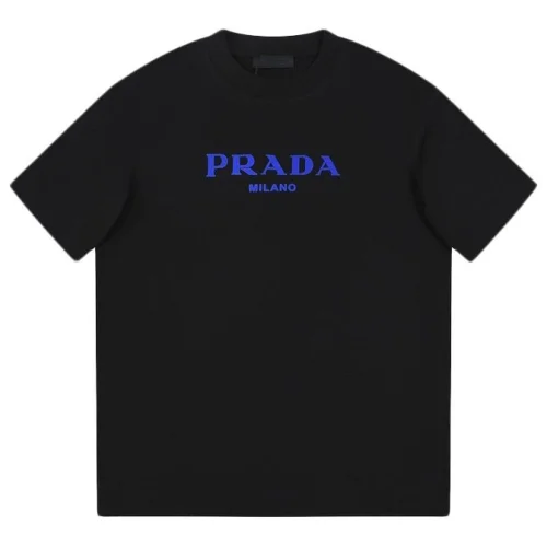 Футболка Prada Blue Brand Logo Text "Black"
