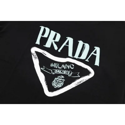 Футболка Prada Jagged Logo "Black" фото № 2