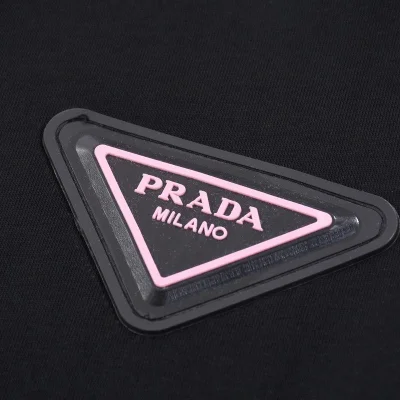 Футболка Prada With Emblem-Logo "Black" фото № 4