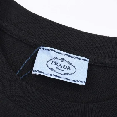 Футболка Prada With Emblem-Logo "Black" фото № 6