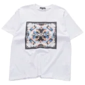 Футболка Purple Brand Rectangle Decorated By Flowers "White"