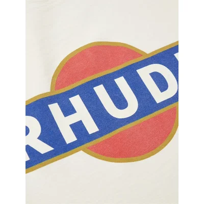 Футболка Rhude Red Circle And Logo "White" фото № 4