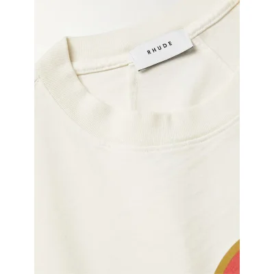 Футболка Rhude Red Circle And Logo "White" фото № 5