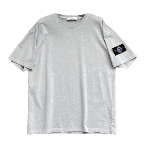 Футболка Stone Island Patch Four-Pointed Star "Gray/White"