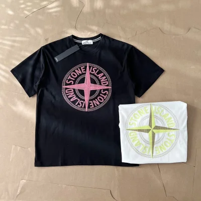 Футболка Stone Island Brand Logo - Thread Embroidery "Black" фото № 4