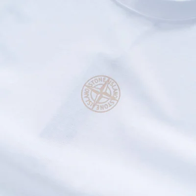 Футболка Stone Island With Fancy Logo Design "White" фото № 4
