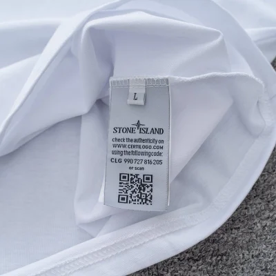 Футболка Stone Island With Fancy Logo Design "White" фото № 9