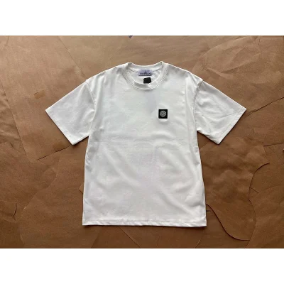 Футболка Stone Island With Black Logo "White" фото № 2