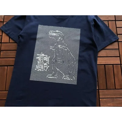 Футболка Stussy Dinosaur Made Of Lines "Blue" фото № 2