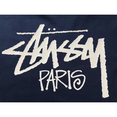 Футболка Stussy Inscription Paris "Blue" фото № 4
