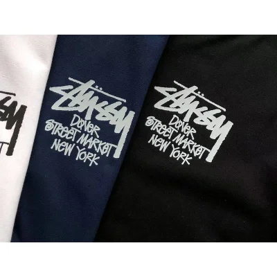 Футболка Stussy Lettering Dover Street Market New York "Blue" фото № 3