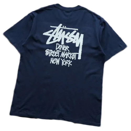Футболка Stussy Lettering Dover Street Market New York "Blue"