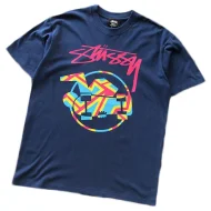 Футболка Stussy Colorful Circle With Image Inside And Logo