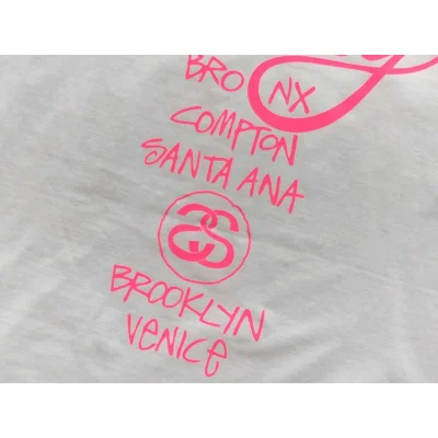 Футболка Stussy Colorful Cities List Under Logo "White" фото № 9
