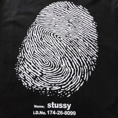 Футболка Stussy Big Fingerprint "Black" фото № 3 Футболка Stussy Big Fingerprint "Black" фото № 3