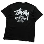 Футболка Stussy Plain Inscription Dover Street Market London "Black"