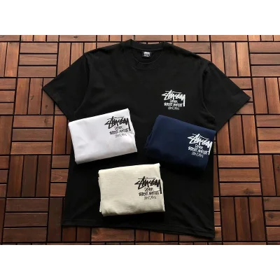 Футболка Stussy Plain Inscription Dover Street Market London "Black" фото № 3