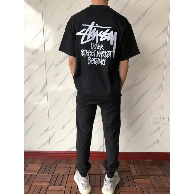 Футболка Stussy Plain Inscription Dover Street Market London "Black" фото № 9