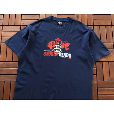 Футболка Stussy Letter With Mirror Image In Circle And Inscription "Blue" фото № 2