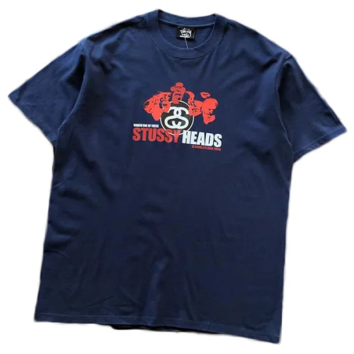 Футболка Stussy Letter With Mirror Image In Circle And Inscription "Blue"