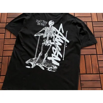 Футболка Stussy Skeleton With Inscription Don't Take The Bait "Black" фото № 3 Футболка Stussy Skeleton With Inscription Don't Take The Bait "Black" фото № 3