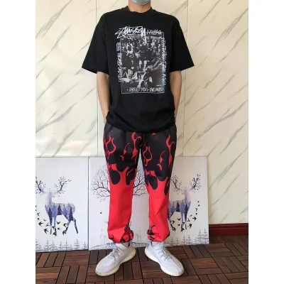 Футболка Stussy Print With People In Square With Lettering Around "Black" фото № 8